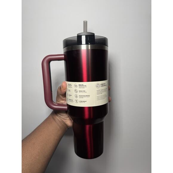 Stanley 2023 Holiday Exclusive ROSEWOOD GLOW 40oz Quencher BNWT + Boot - Picture 4 of 6